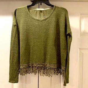 Green long sleeve top